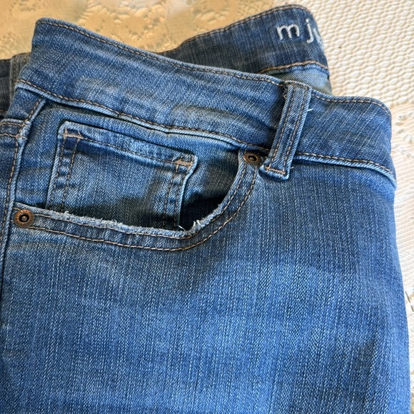 Women’s M jeans by Maurice midrise 12 long strt leg washed Denim used condition - Picture 2 of 5